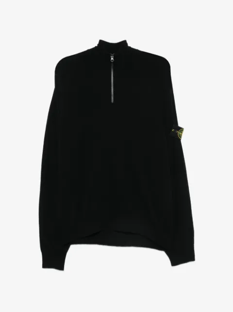 Stone Island suéter con cuarto de cierre