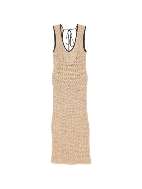 SIR. vestido largo de ganchillo con espalda descubierta