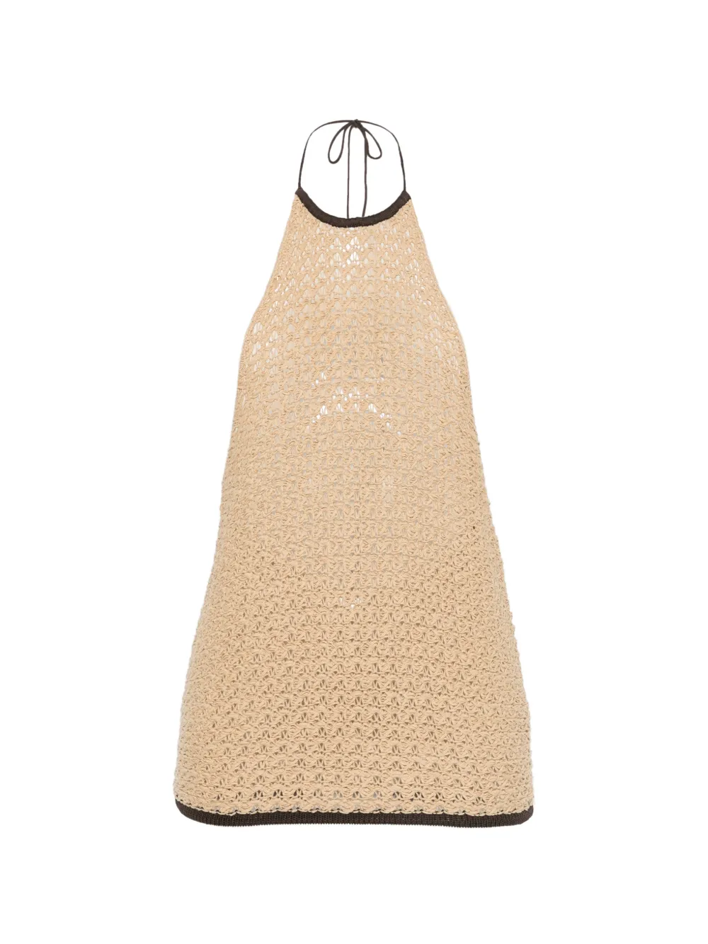 SIR. crochet halterneck top - Nude