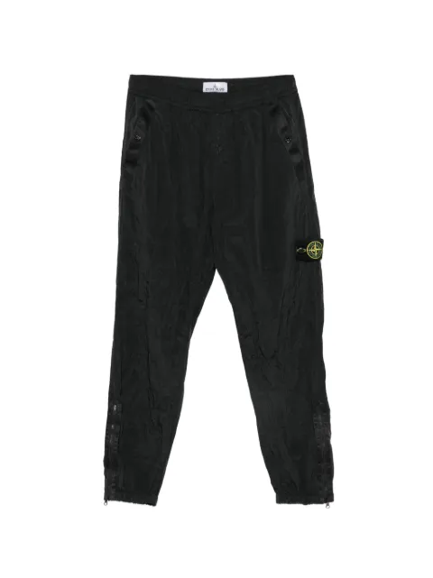Stone Island logo-patch crinkled track pants