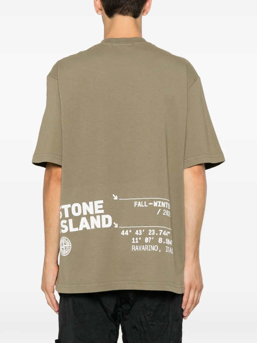 Stone Island T-shirt met logoprint Groen