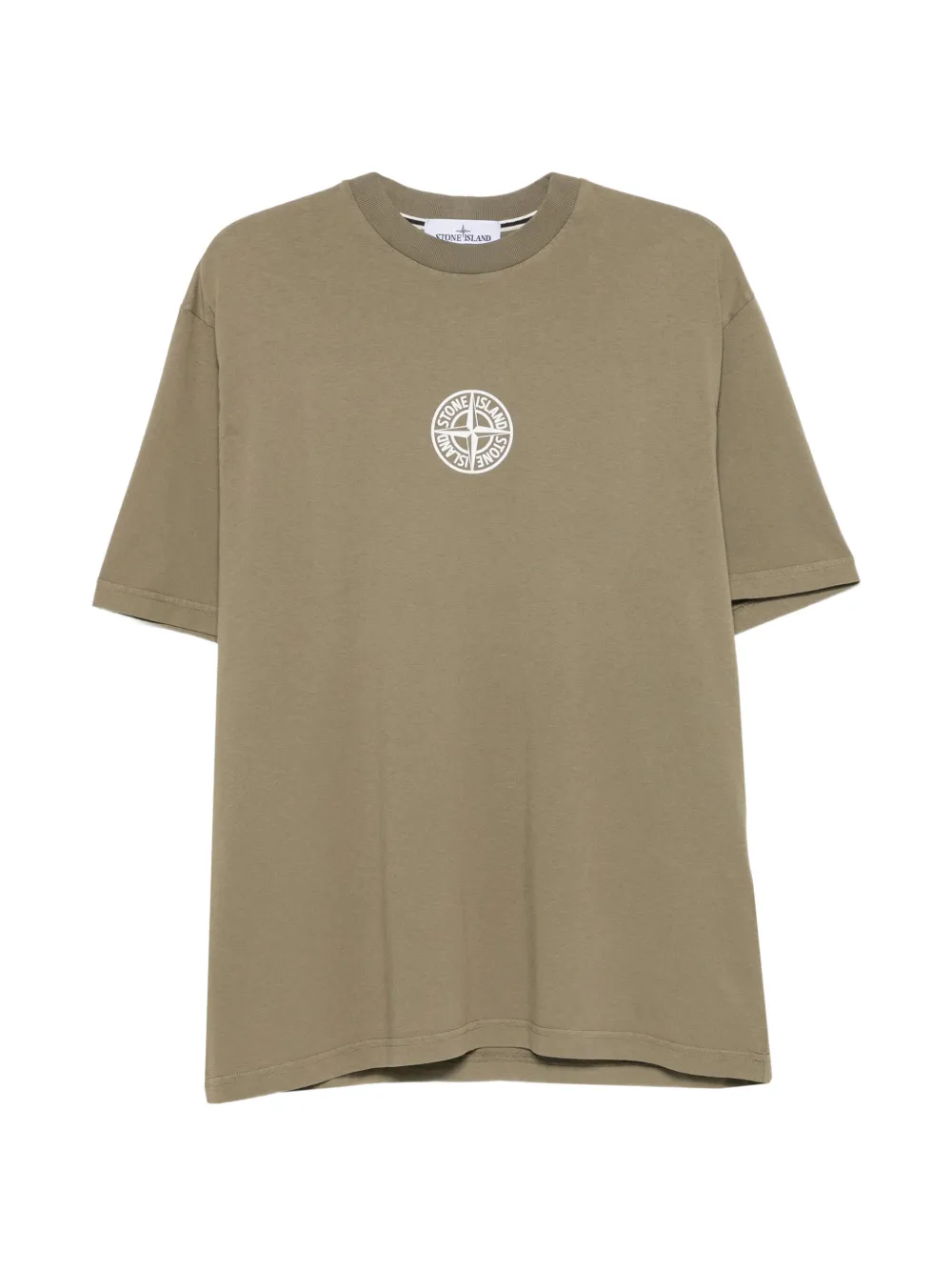 Stone Island logo-print short-sleeve T-shirt - Grün