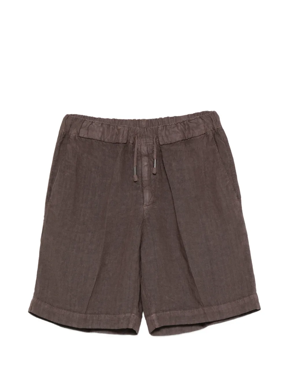 InLinum drawstring-waist shorts - Marrone
