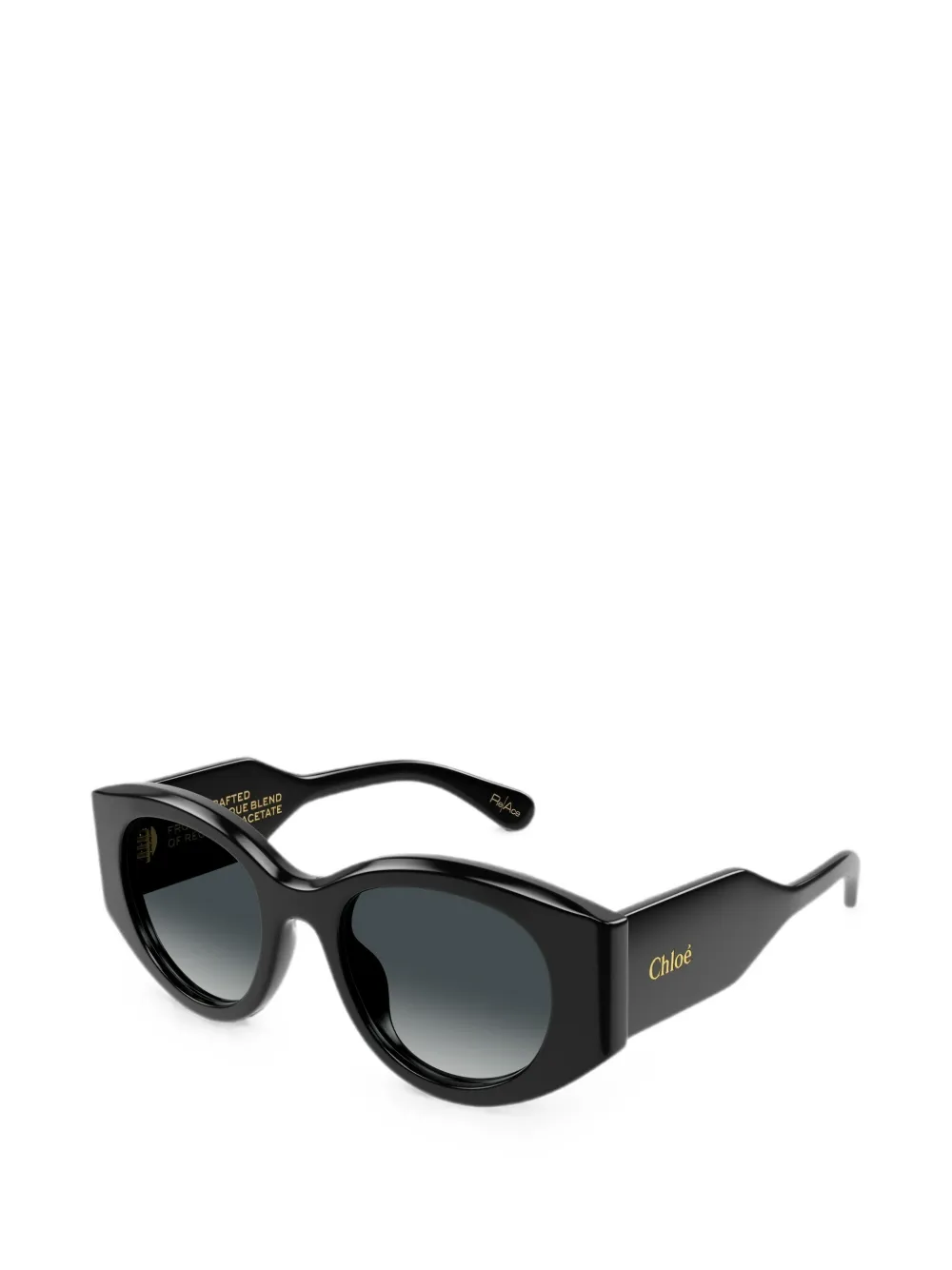 Chloé Eyewear Zonnebril met geometrisch montuur Zwart