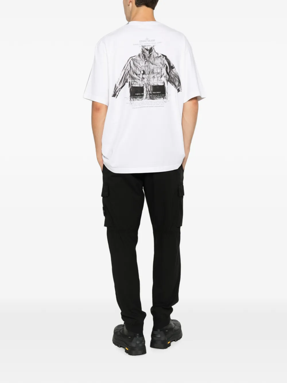 Stone Island T-shirt met print Wit