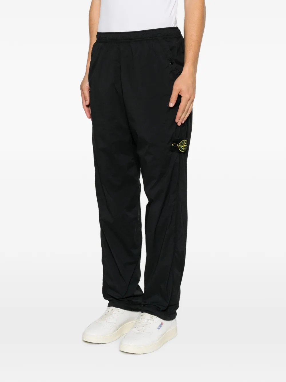 Stone Island 3100017 ultralicht nylon stretch-TC broek Zwart