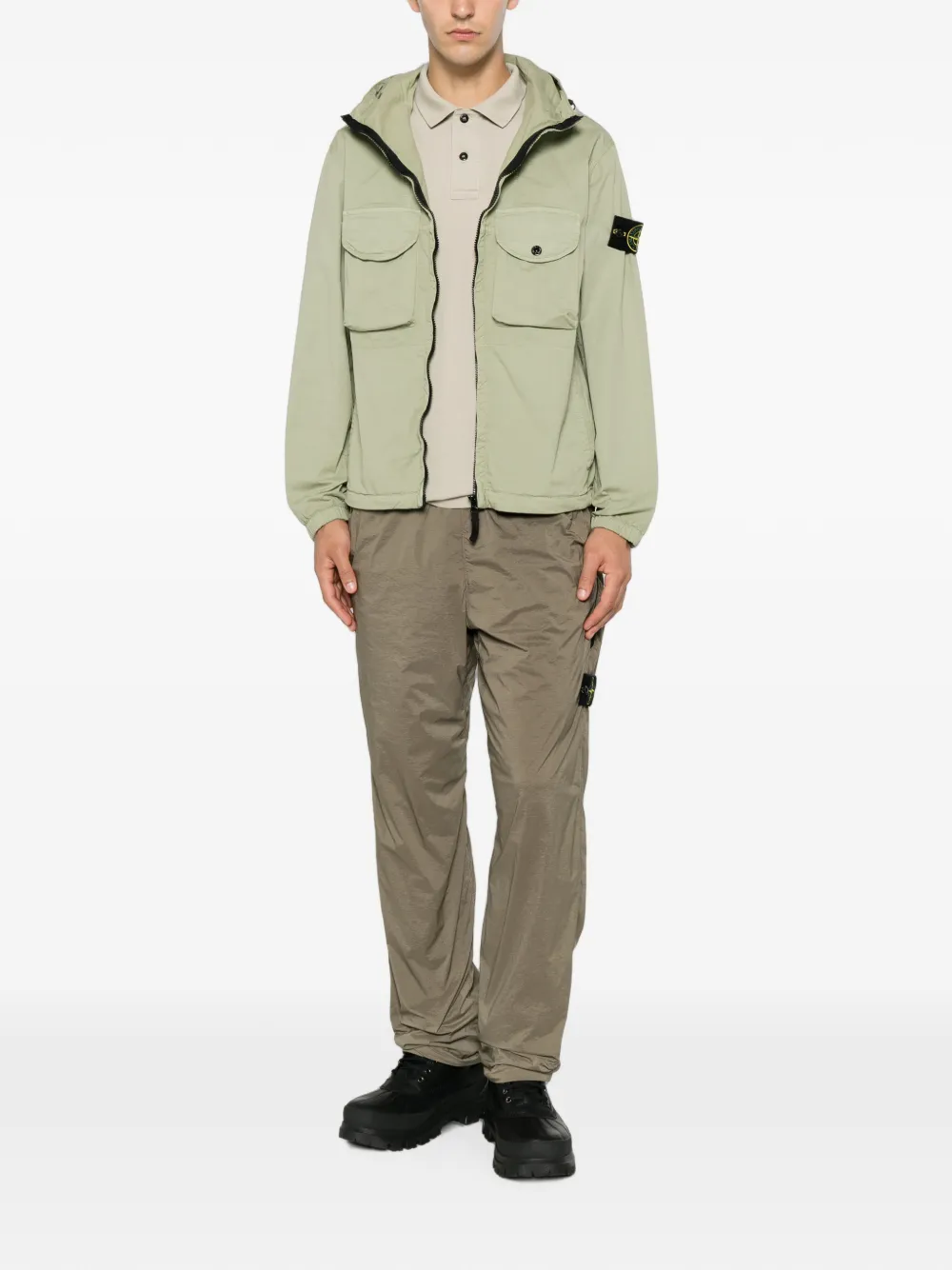 Stone Island 3100017 Ultralight nylon stretch-TC broek Groen