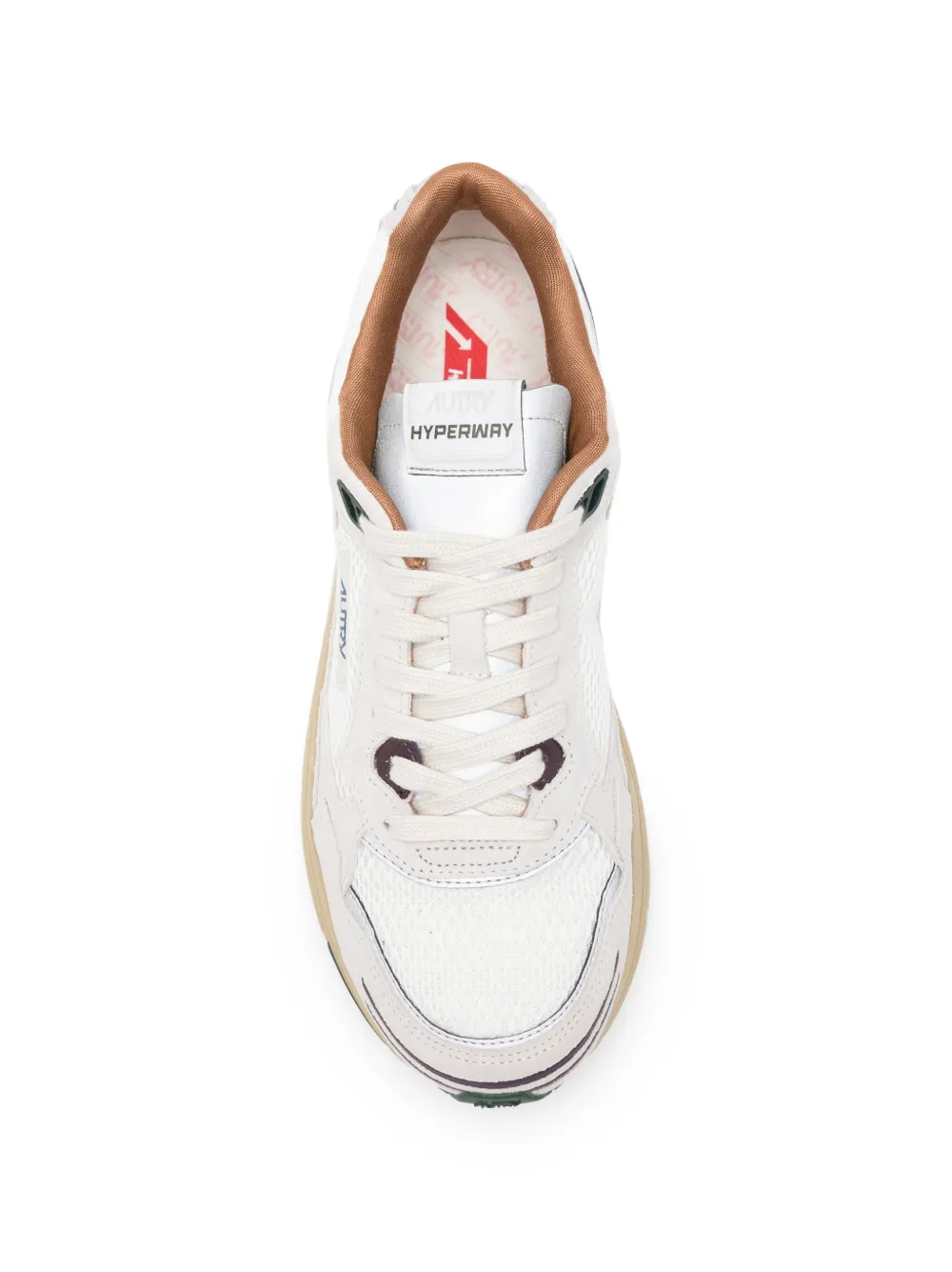 Autry Hyperway panelled lace-up sneakers Wit