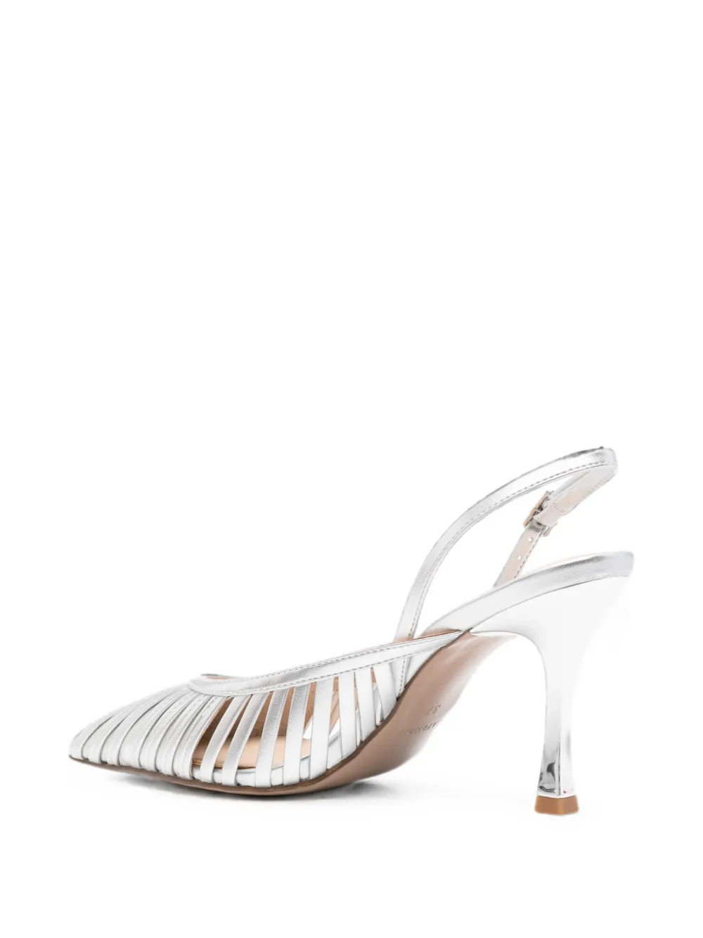 CAFèNOIR cage-detail slingback heeled pumps Zilver