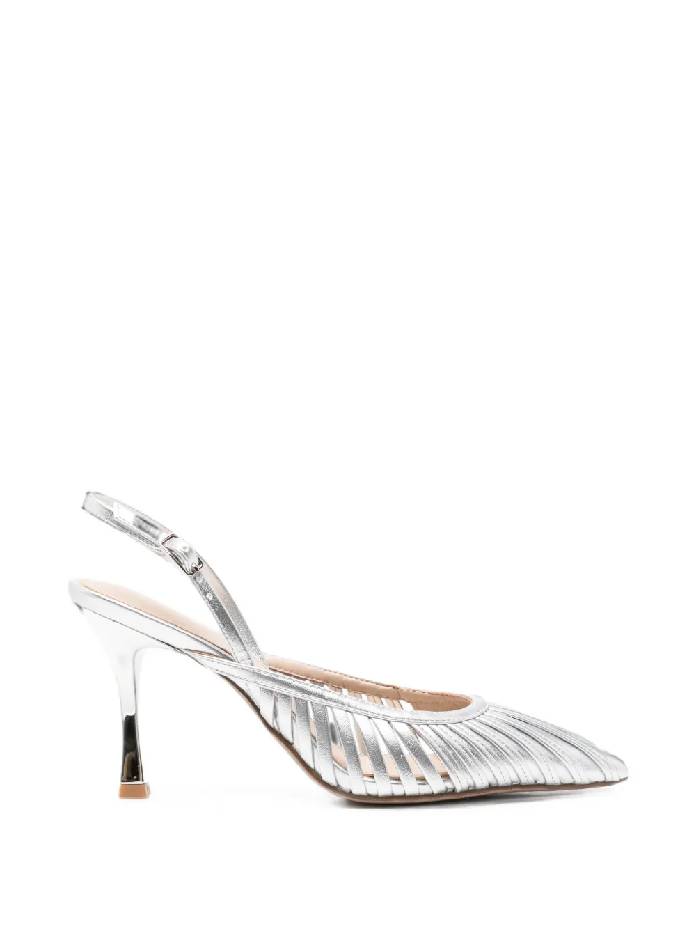 CAFèNOIR cage-detail slingback heeled pumps Zilver