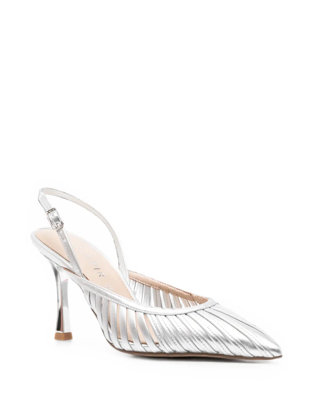 CAFèNOIR cage-detail slingback heeled pumps Zilver