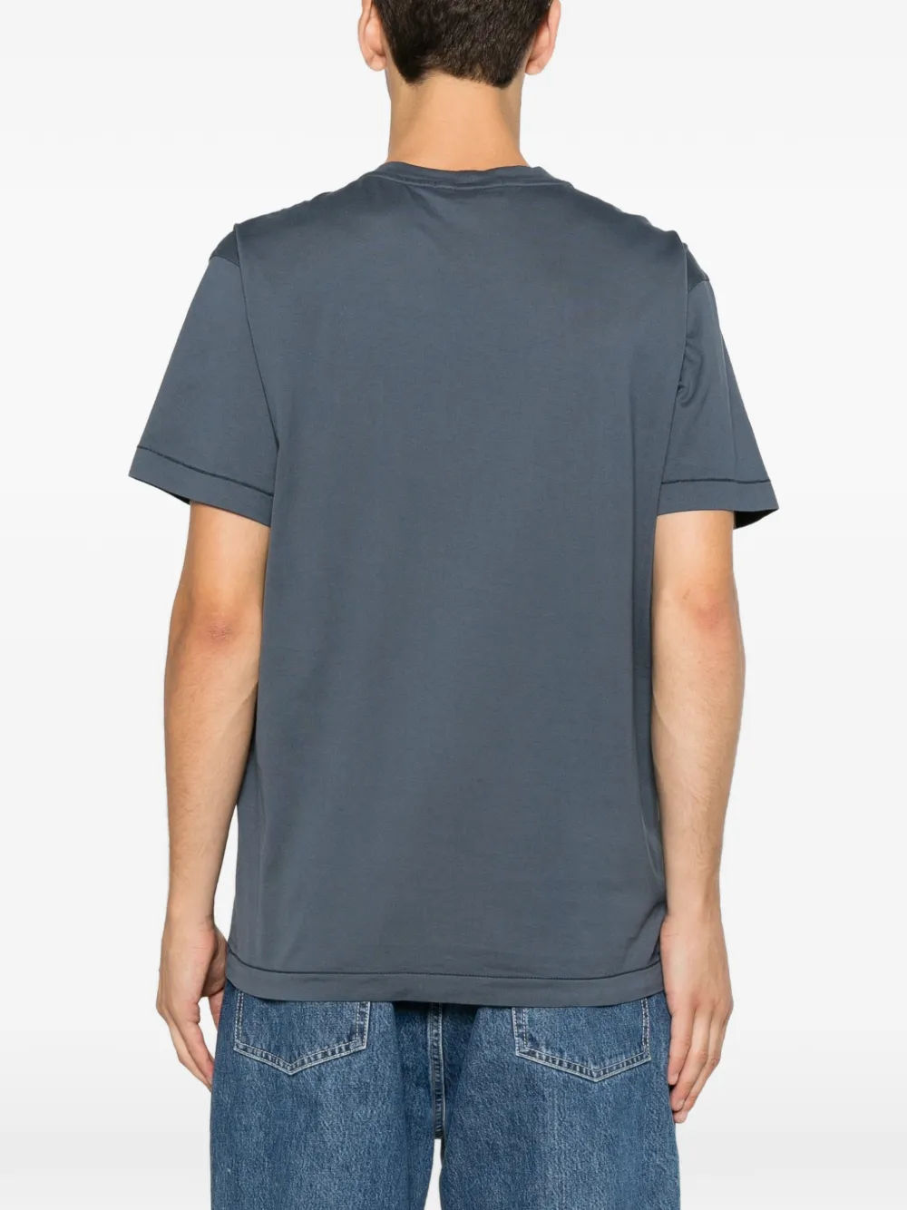 Stone Island T-shirt met logopatch Blauw