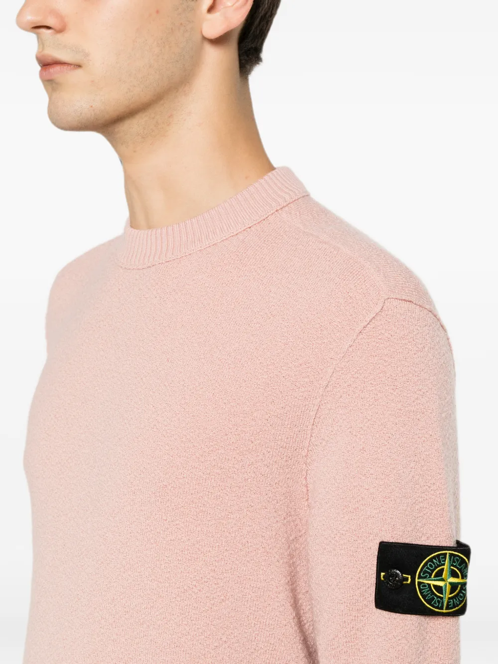 Stone Island 5100011 pure RWS wollen trui Roze