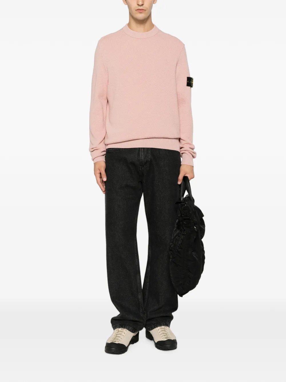 Stone Island 5100011 pure RWS wollen trui Roze