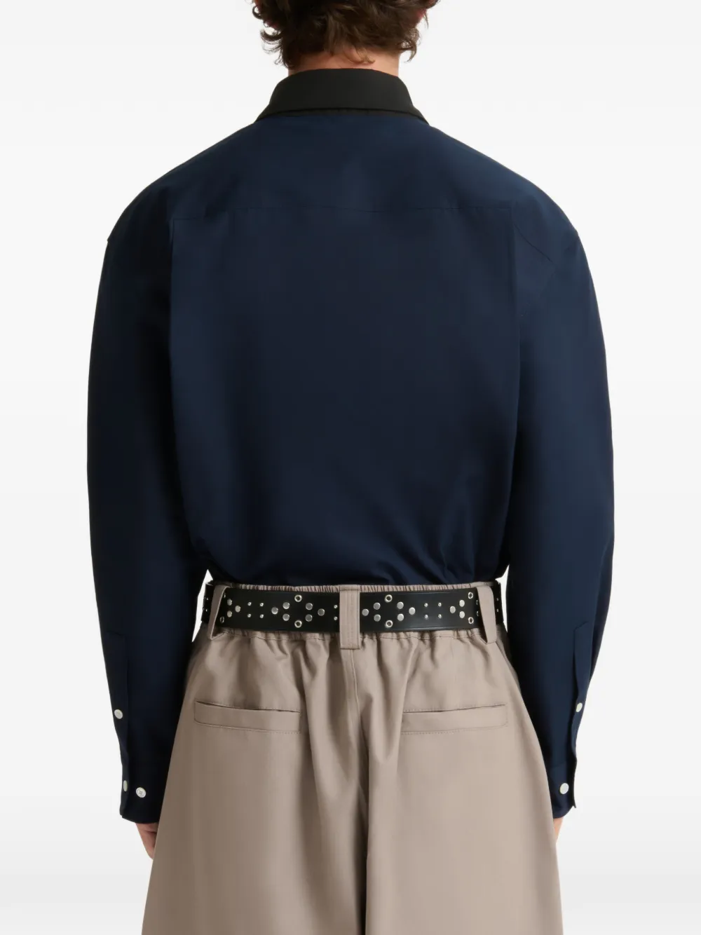 Marni Popeline overhemd met rits Blauw