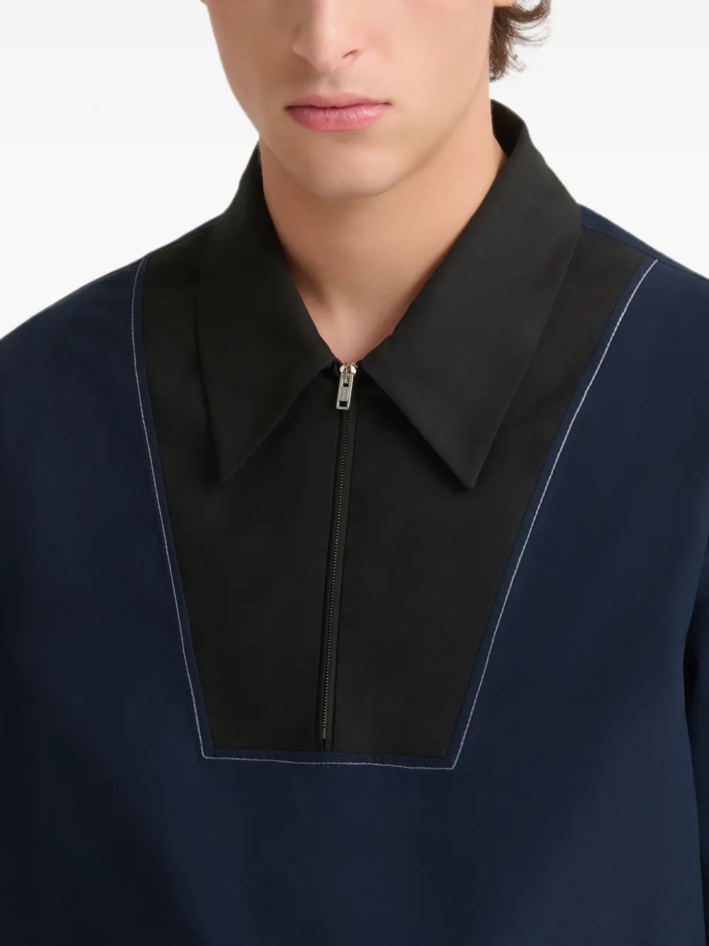 Marni Popeline overhemd met rits Blauw