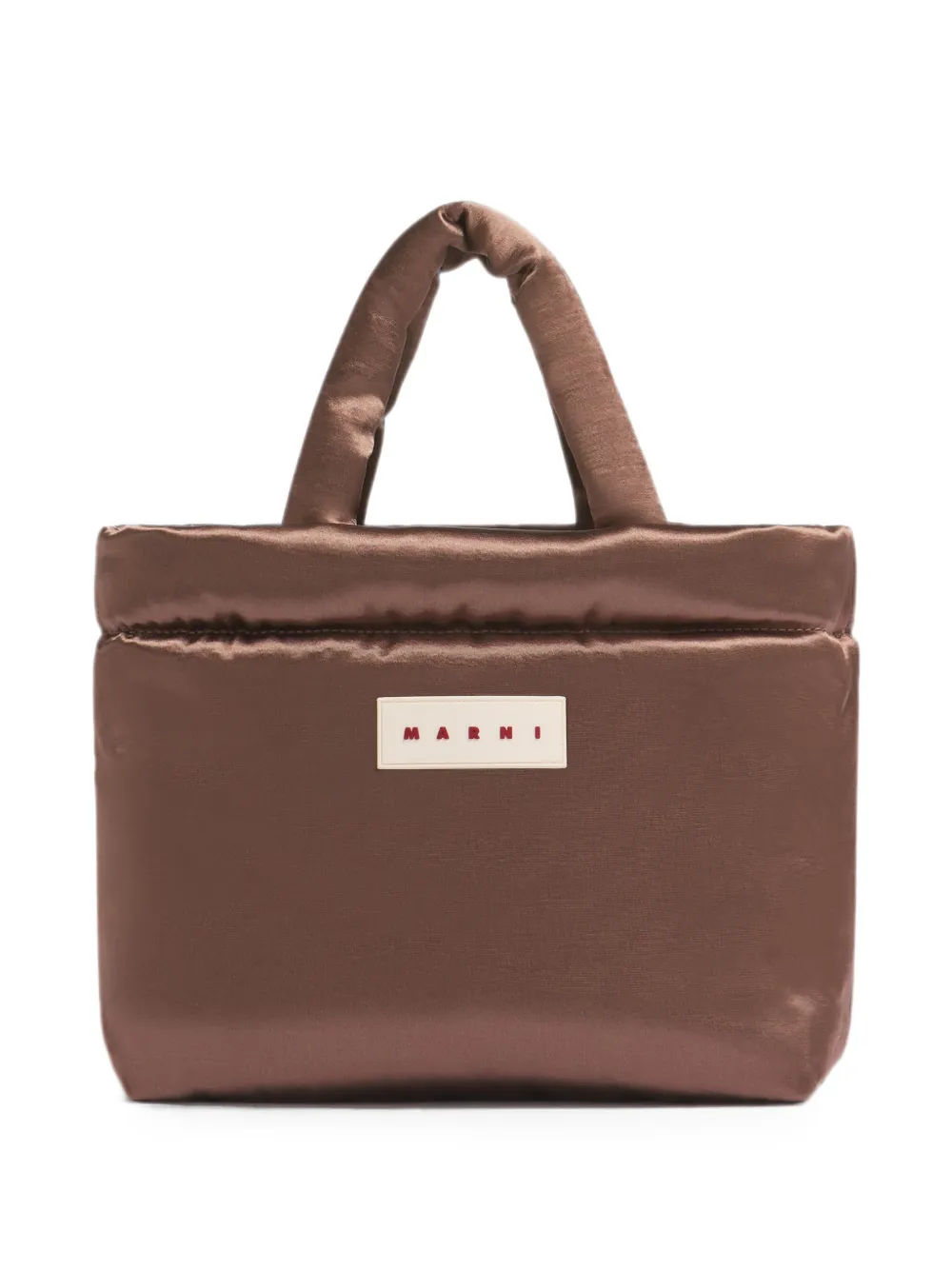 Marni Borsa tote Puff East/West - Marrone