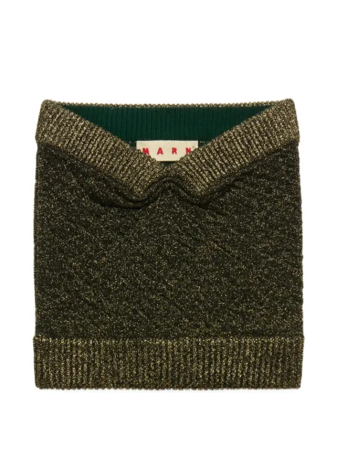 Marni top strapless con detalle de lúrex