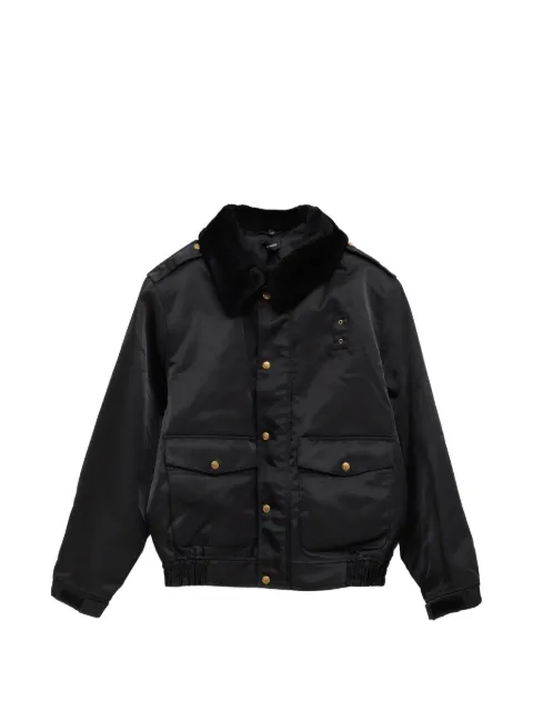 Willy Chavarria faux-fur collar bomber jacket