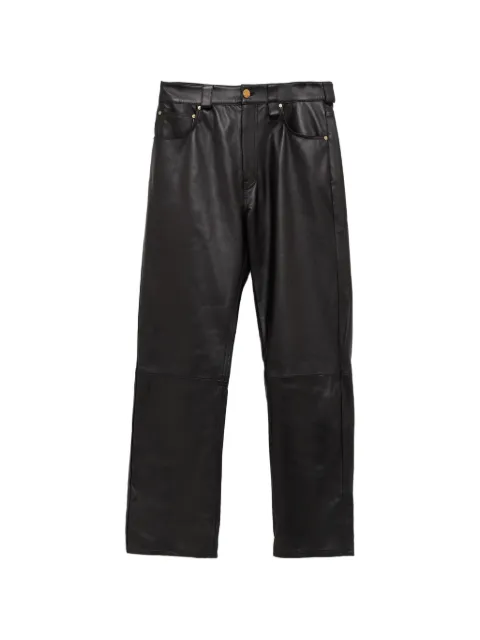Willy Chavarria straight-leg leather trousers
