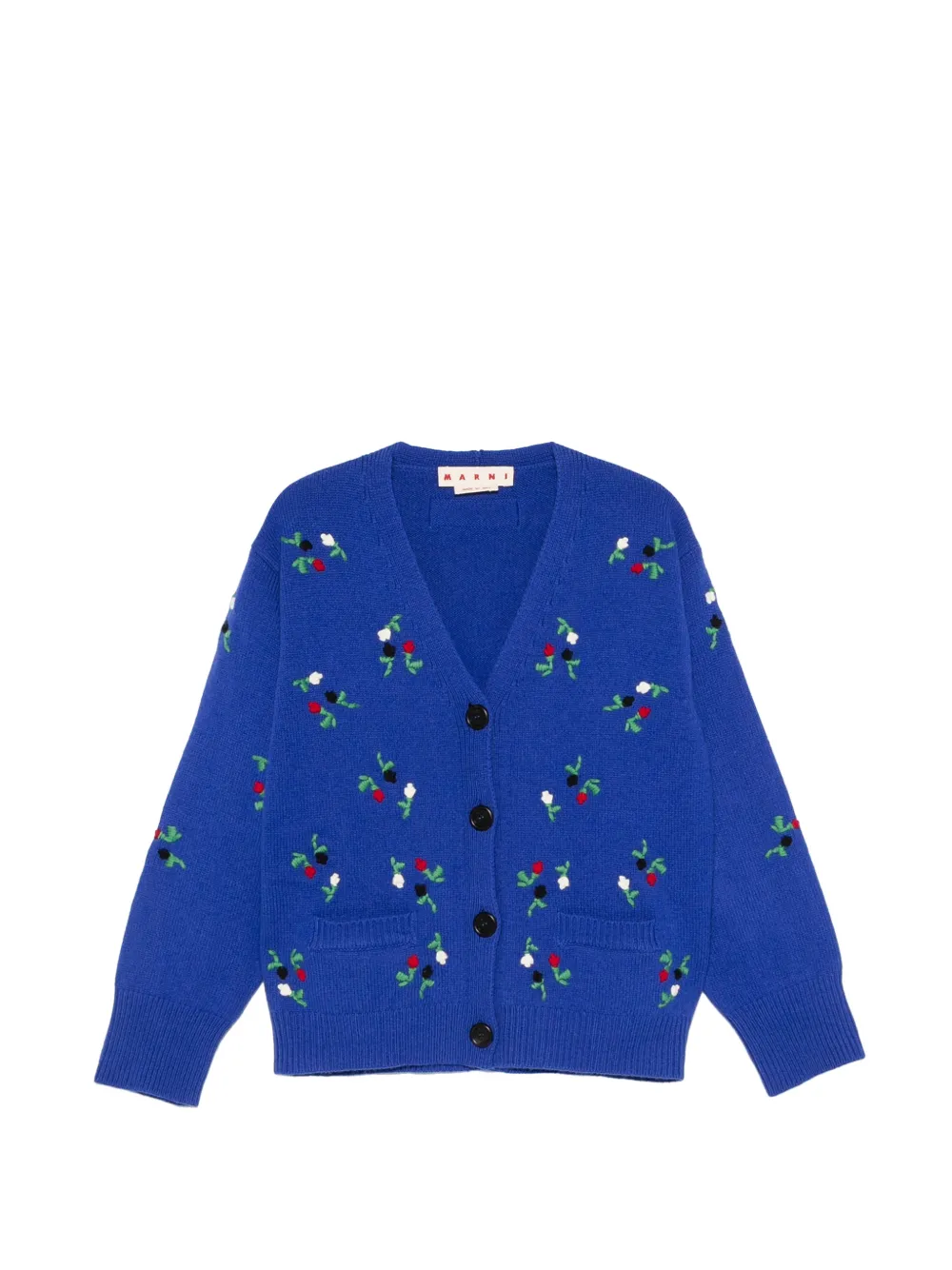 Marni Vest met geborduurde bloemen Blauw