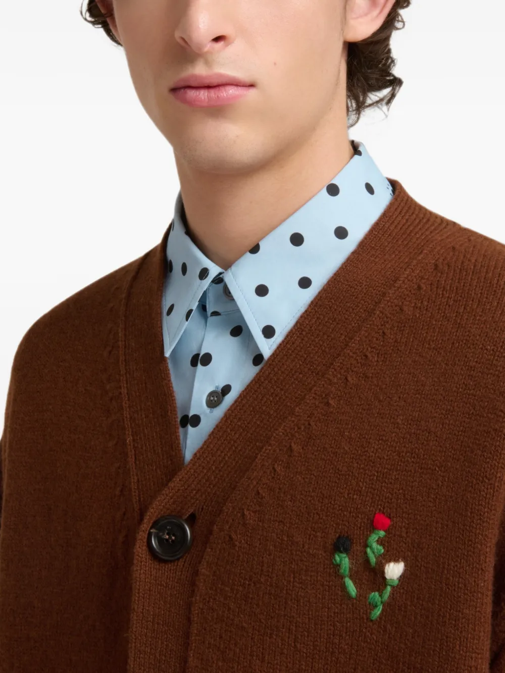 Marni Vest met borduurwerk Bruin