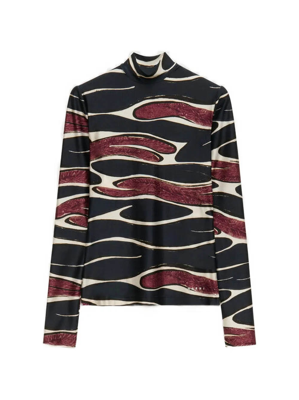 Marni Crimson Flow Turtle-Neck T-Shirt - Schwarz