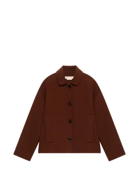 Marni brown wool-cashmere jacket