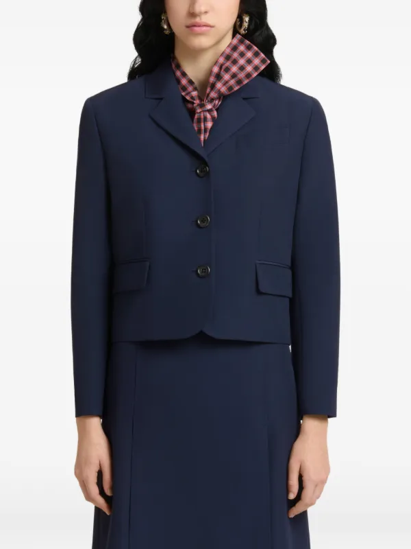 【国内正規品】MARNI ウールジャケット ネイビー 44 Marni テクノウールジャケット | ブルー | FARFETCH JP