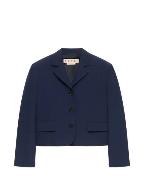 Marni deep blue techno wool jacket
