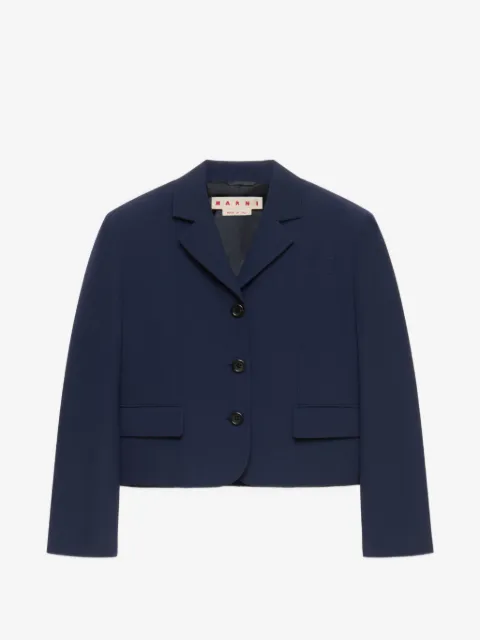 Marni deep blue techno wool jacket