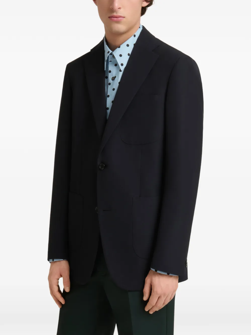 Marni Blazer met enkele rij knopen Blauw