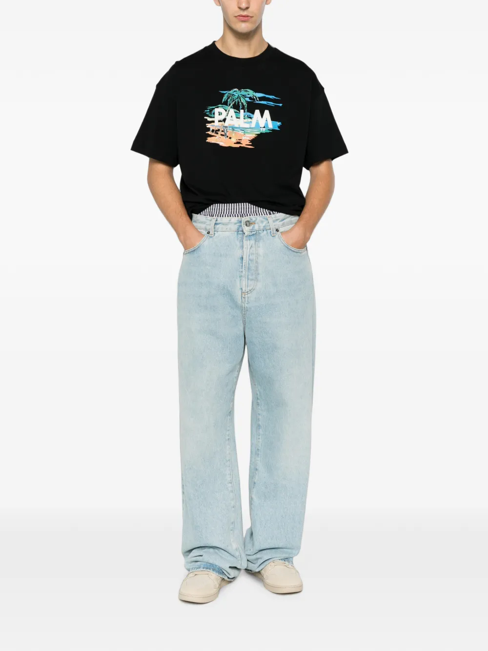 Palm Angels T-shirt Zwart