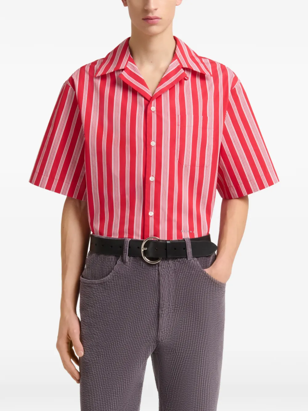 Marni Gestreepte blouse Rood