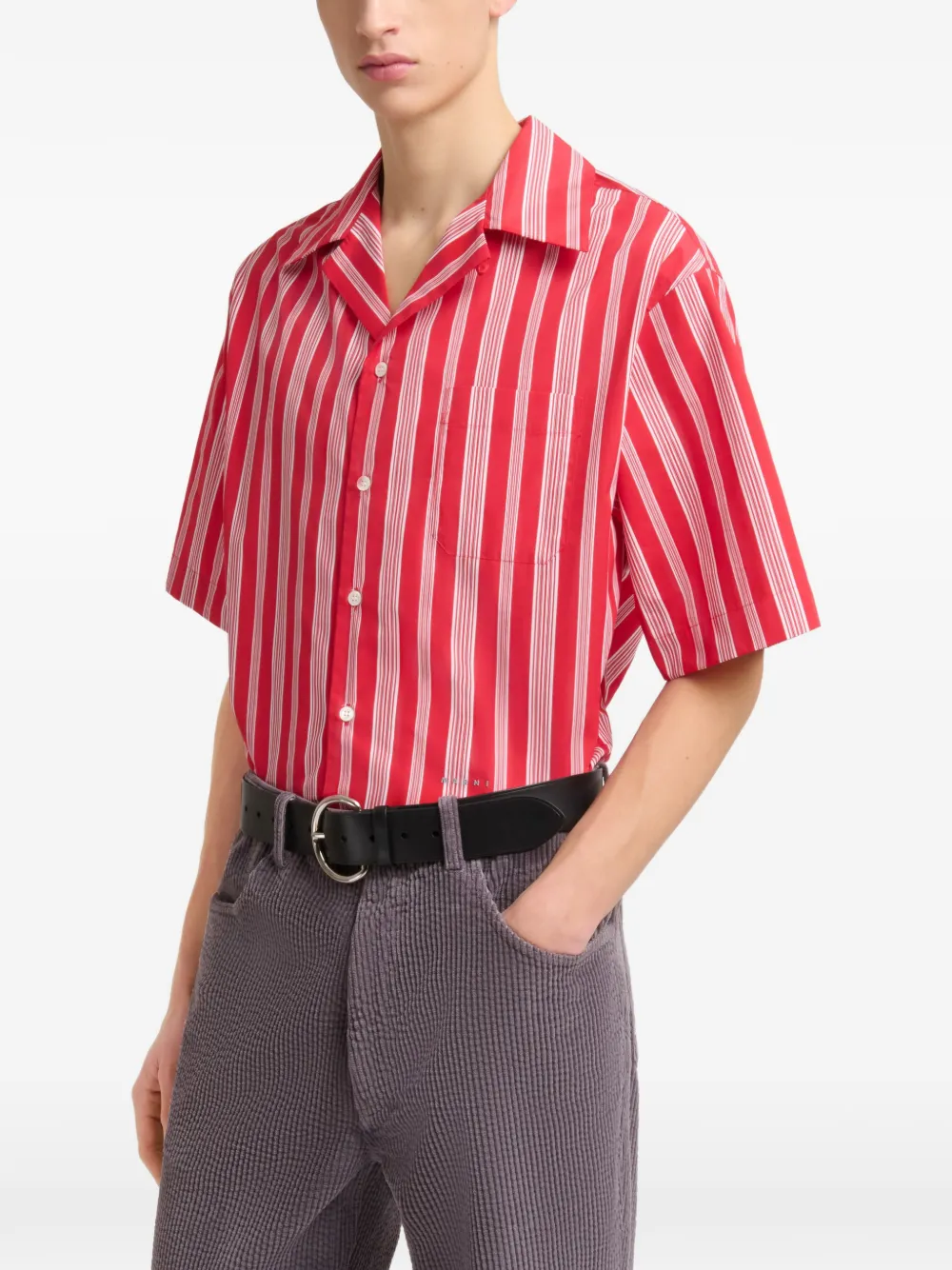Marni Gestreepte blouse Rood