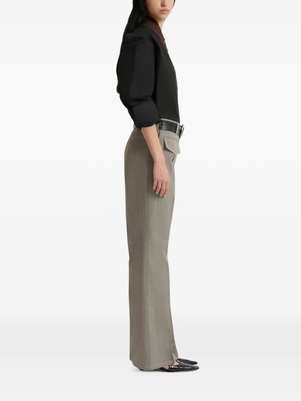 Marni Wollen broek met zak Grijs