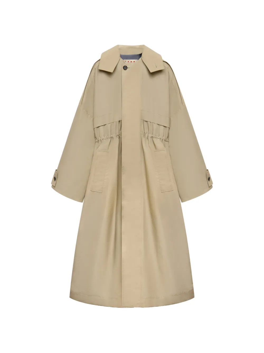 Marni belted storm-placket trench coat - Nude