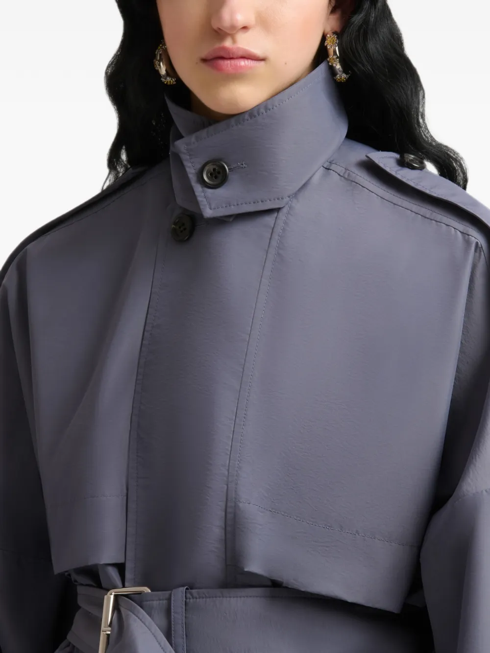 Marni Nylon jack met ceintuur Blauw