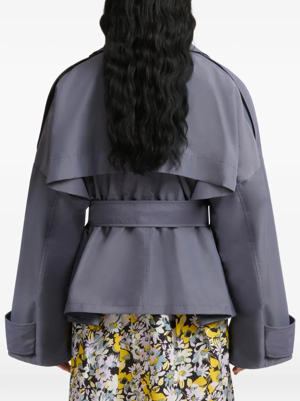 Marni Nylon jack met ceintuur Blauw