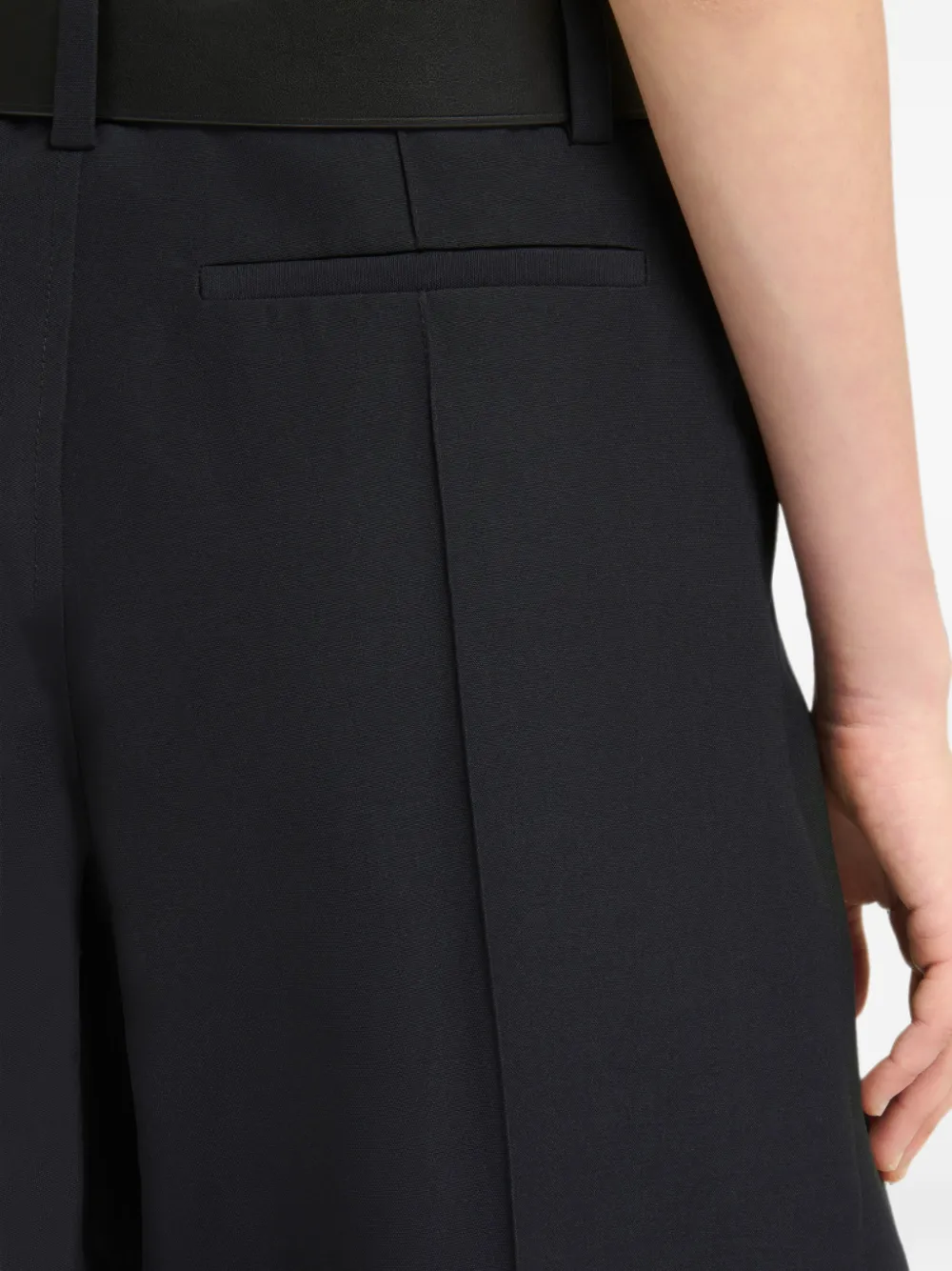 Marni Wollen broek met wijde pijpen Zwart