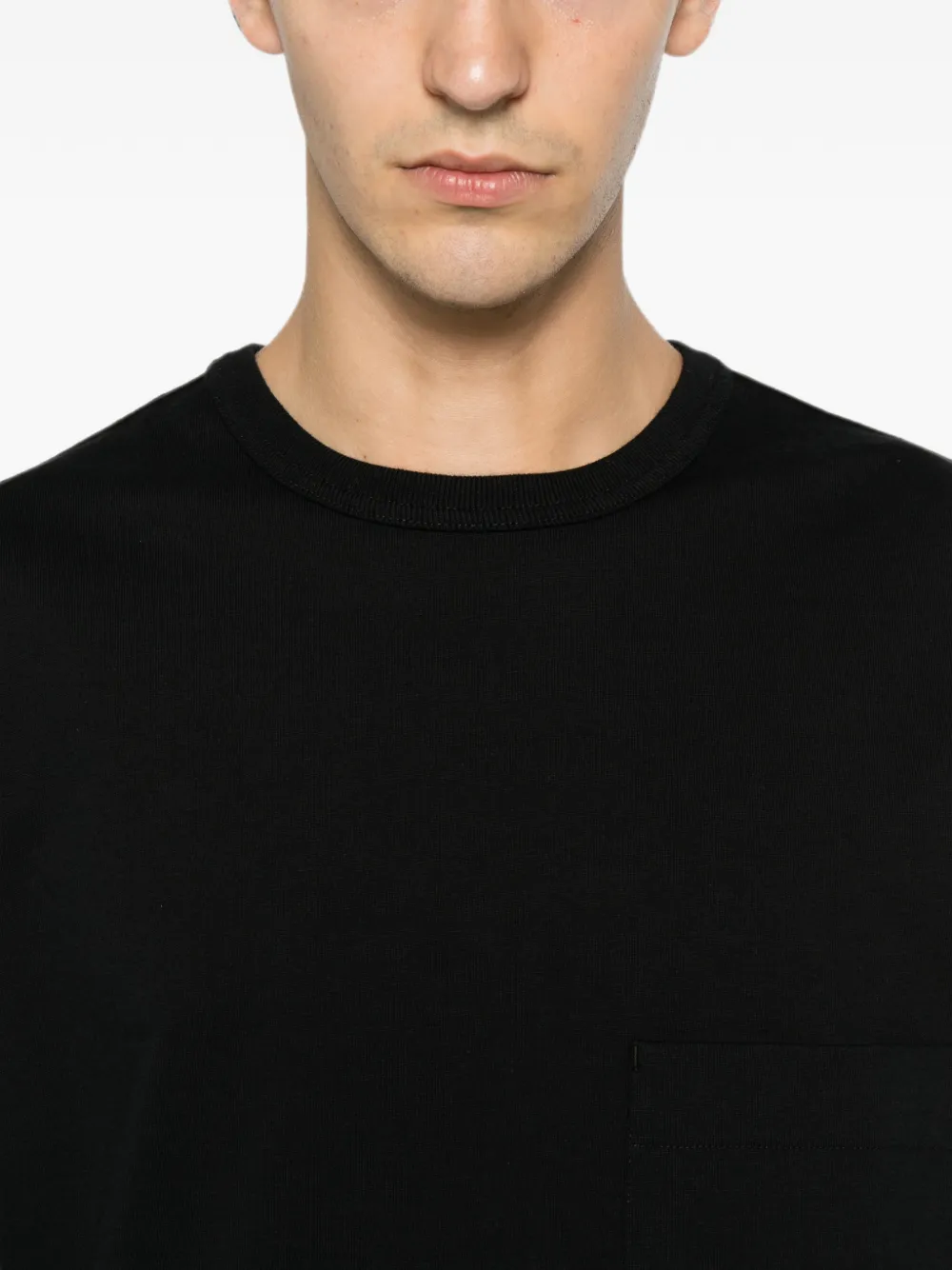 LEMAIRE Boxy T-shirt met lange mouwen Zwart
