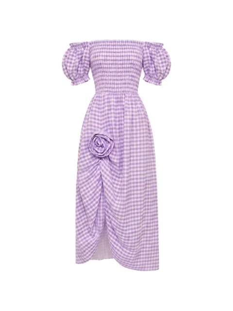 Sleeper Belle gingham-print maxi dress