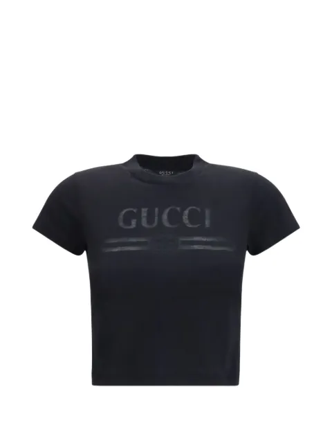 Gucci cotton jersey T-shirt with devoré detail