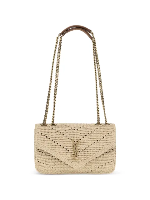 Saint Laurent Loulou raffia shoulder bag