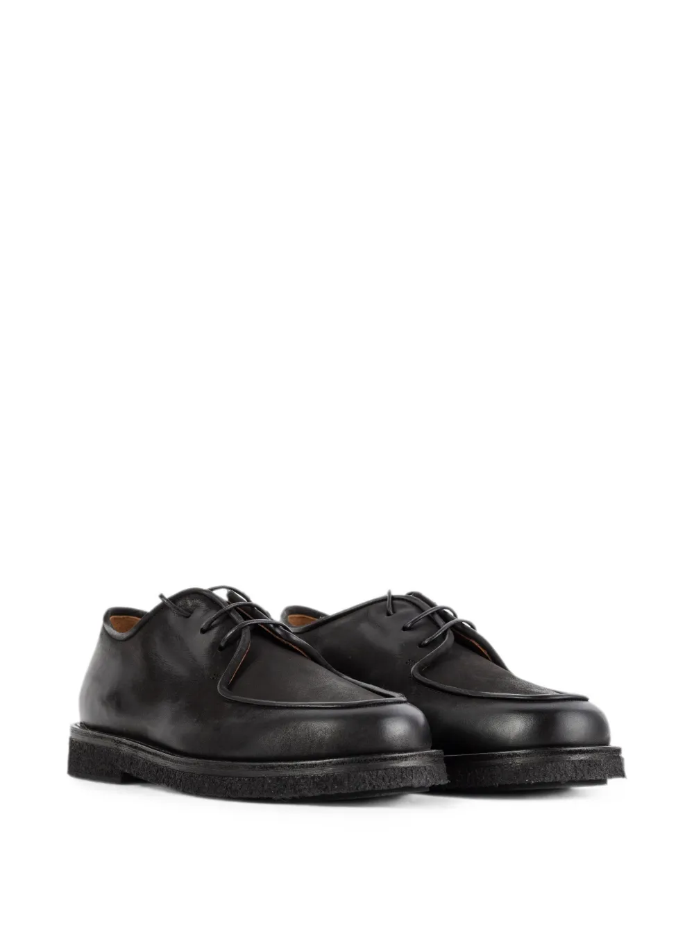 Marsèll Moccar leather derby shoes Zwart
