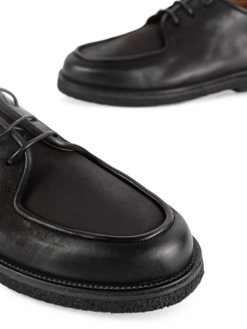 Marsèll Moccar leather derby shoes Zwart