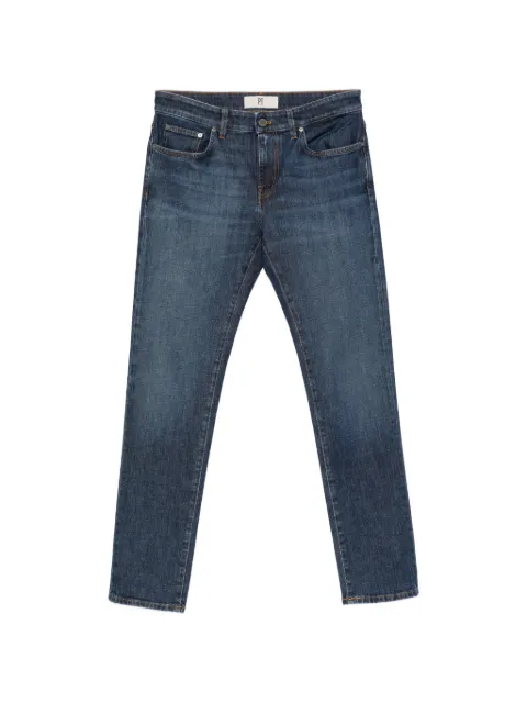 PT Torino faded-effect logo-patch jeans