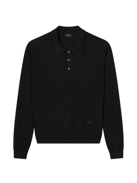 A.P.C. polo con logo bordado