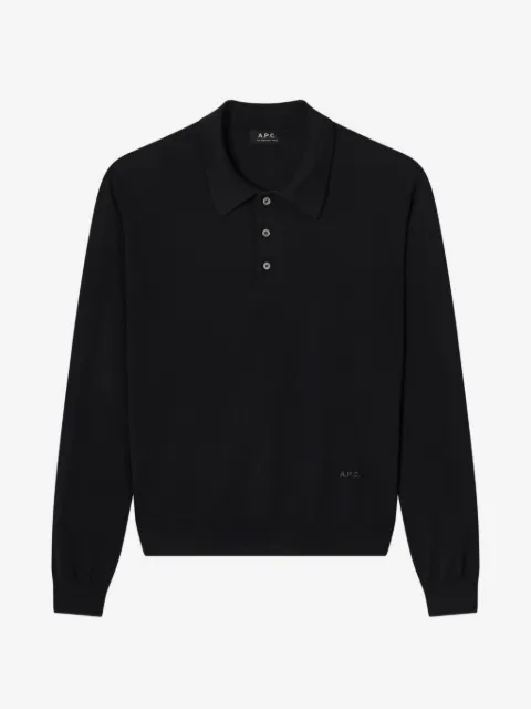 A.P.C. polo à logo brodé