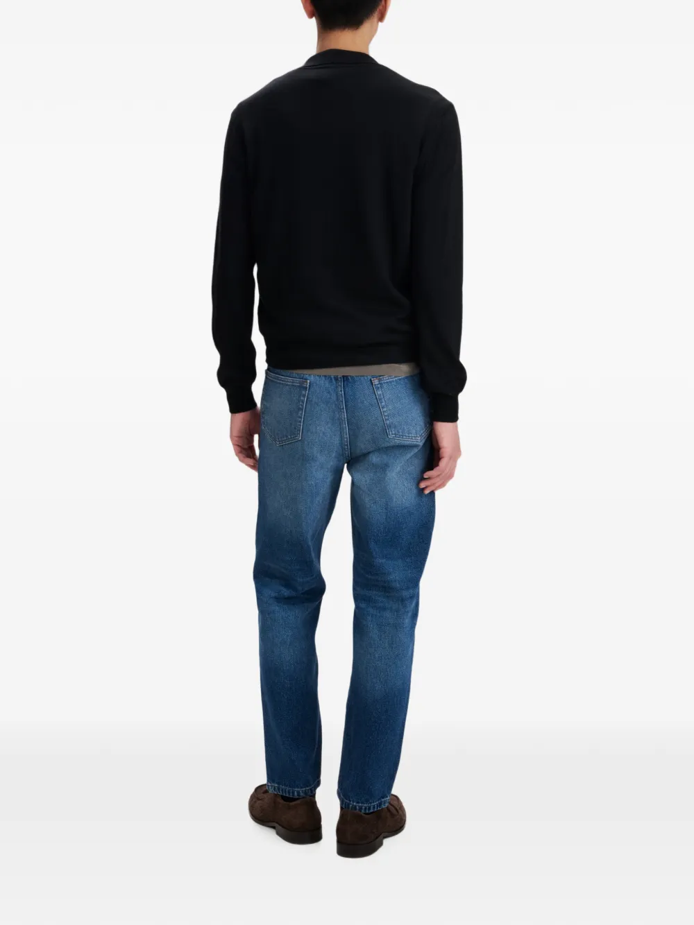 A.P.C. Poloshirt met lange mouwen Zwart